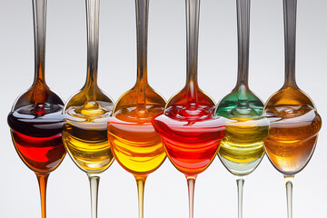 Medical Syrup Concept with Flowing Pharmaceutical Liquids