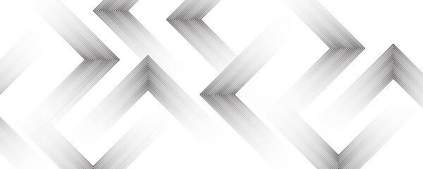 Obraz premium Abstract white geometric abstract background overlapping layers on bright space with line effect decoration. Square style concept modern graphic design element for banner, flyer, card. modern
