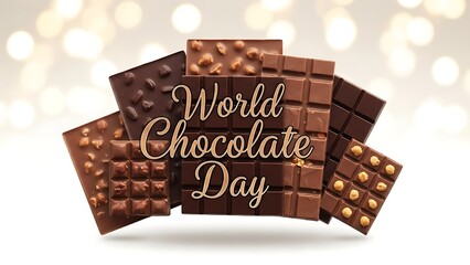  showcasing an assortment of chocolate bars arranged in a festive manner to commemorate World Chocolate Day.