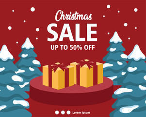 christmas sale template landscape