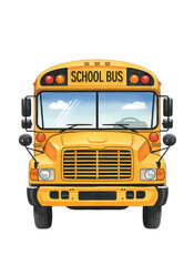 Vibrant yellow school bus on black background for educational themes