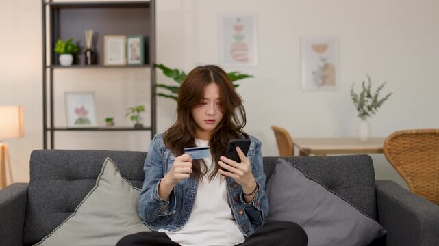 Stressed Young Woman Reacts to Online Bank Fraud Alert