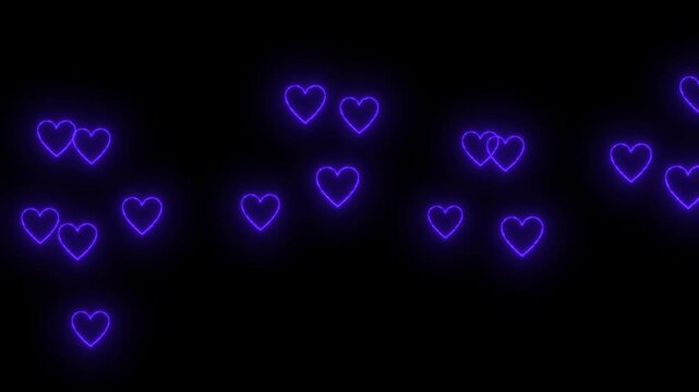 Falling like emojis animation overlay isolated on white background, red hearts flying animation, romantic valentine love motion background alpha channel