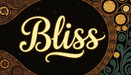 Bliss Artistic Design with Swirls for Relaxation and Joy