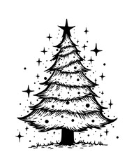 christmas tree silhouette