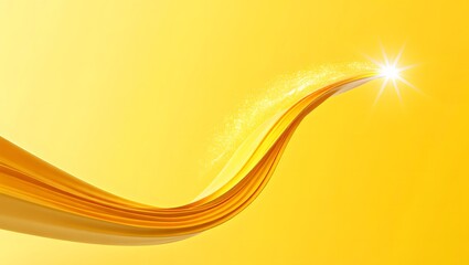 Fototapeta premium Golden abstract wave design with sunlight reflection creating a smooth gradient effect