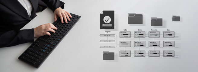 Task management workflow dashboard visualizing to-do lists, ongoing tasks, review status, and completed items to support productivity and project tracking Latch