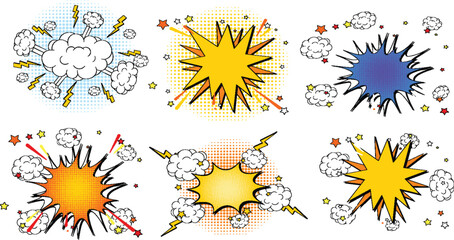 Burst collection effect comic and for illustration cartoon set vector © Kalidasi