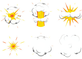 Burst effect collection for comic and cartoon illustration set vector © Kalidasi