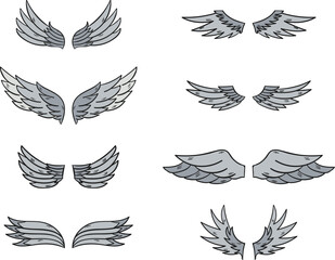 Fototapeta premium Tribal wing eagle tattoo design for modern artistic projects vector