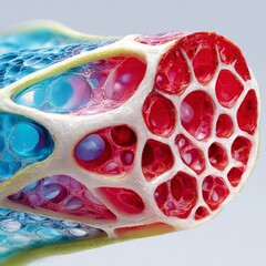 Vibrant pomegranate arils in natural light