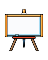 easel with blank canvas