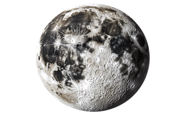 A detailed view of the moon s surface showcasing craters and lunar features