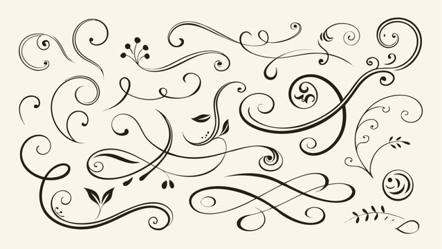 Handwritten cursive letters arranged artistically, highlighting the fluidity and grace of the script..eps