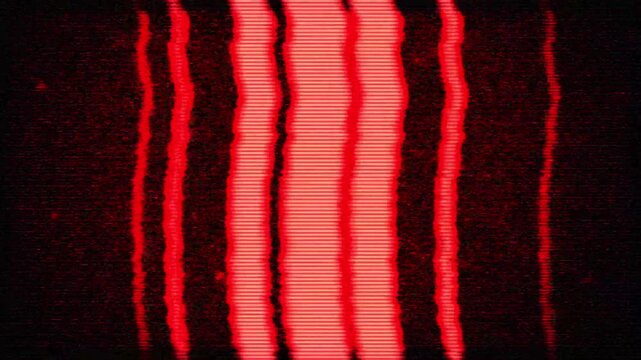 Curtain style video transition with distortion and retro glitch effects