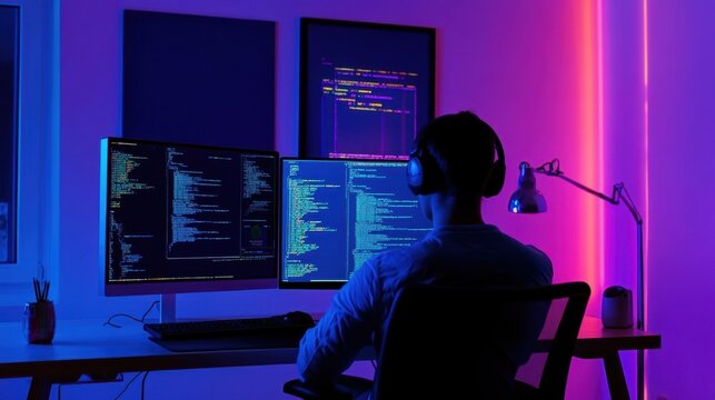 Night coder at work.