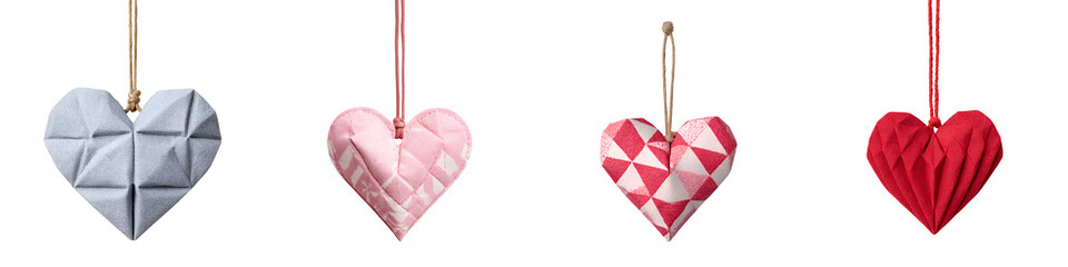 Origami Heart Ornaments in Various Colors - Valentine's Day Decoration