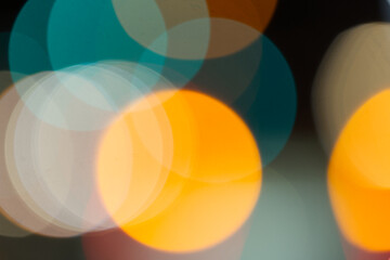 Abstract Defocused Background with Soft Bokeh Lights and Dark Cinematic Tones