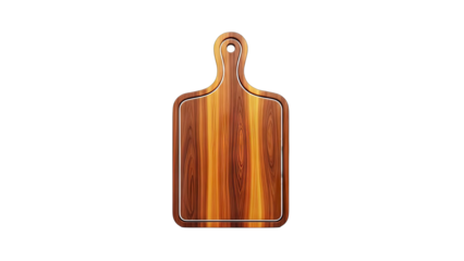 Wooden Cutting Board Isolated on White Background