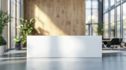 Blank Sign Modern Office Lobby.