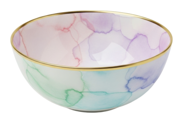 Elegant colorful bowl display modern kitchen home artful view isolated on transparent background