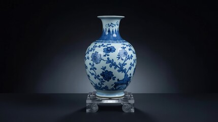 Blue and white porcelain vase