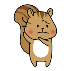 嫌がっているリス