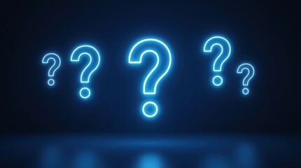 Neon question marks