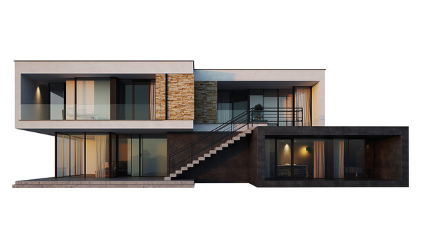 Clean and Elegant Modern House Inspired by International Style