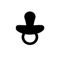 Baby Pacifier Silhouette Icon