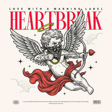 Rebellious Cupid Typographic Poster Design