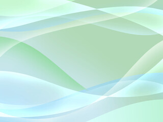滑らかな透明感のあるウェーブの爽やかな色彩の背景