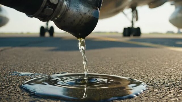 Fuel Leakage from Aircraft on Tarmac - A Critical Safety Concern.