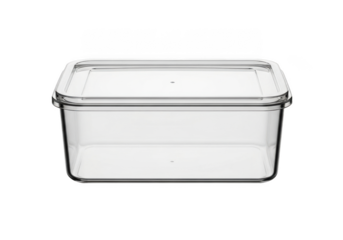 Clear glass storage container with lid for kitchen organization