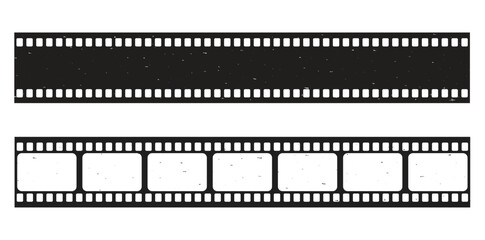 Black Film Strip Frames Set with Straight and Curved Strips.