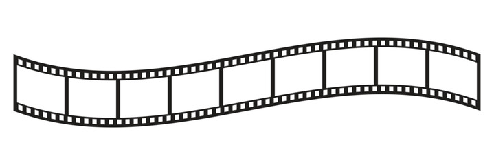 Film Strip Frames Collection Flat Vector Set Isolated on White Background.