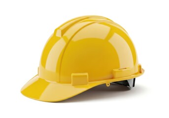 Yellow hard hat safety helmet isolated on white background