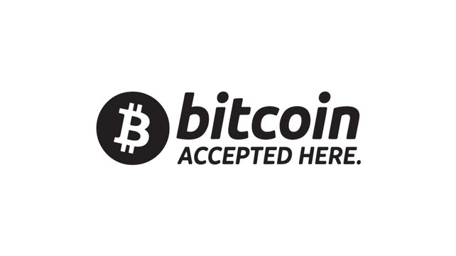 Bitcoin Accepted Here Sign