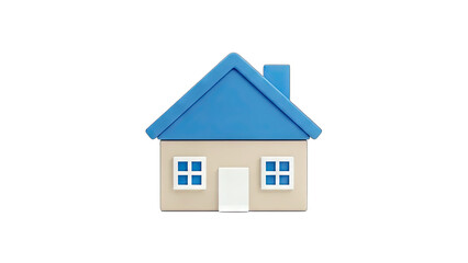 Toy House Isolated on White Background