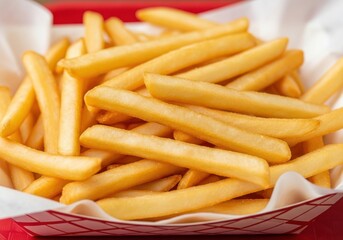 Basket of golden french fries