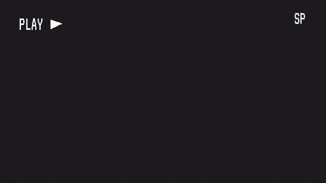 Play vhs retro vintage analog screen overlay video player interface suitable for nostalgic projects, retro designs, video editing, and historical content.