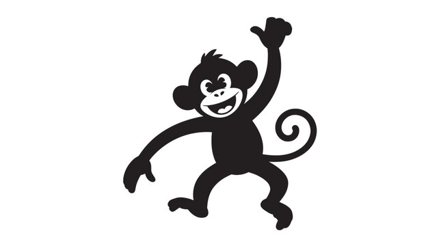 Monkey Dancing Silhouette