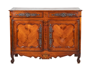 Refined Antique Wood Buffet: Ornate French Furniture