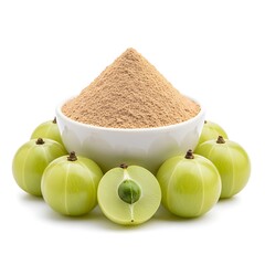 Amla Powder and Fresh Amla Fruits - A Natural Health Boost.