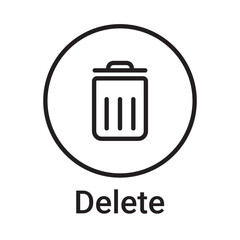Delete icon. Vector line symbol for a website, product card, presentation and mobile app, packaging or instruction. Editable outline sign