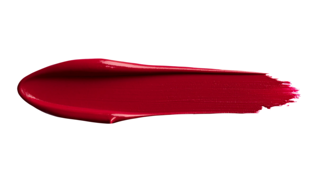 textured abstract burgundy color paint strokes isolated on transparent background, png - Powered by Adobe