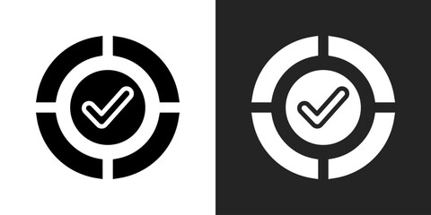 Goal Achievement Icon In Black And White Glyph Style © Elzicon