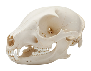 Detailed examination of animal skull laboratory bone structure science isolated on transparent background