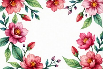Intricate watercolor floral repeat background , beauty, leaves
