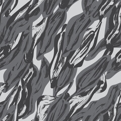 Gray Camouflage Abstract Brush strokes pattern design